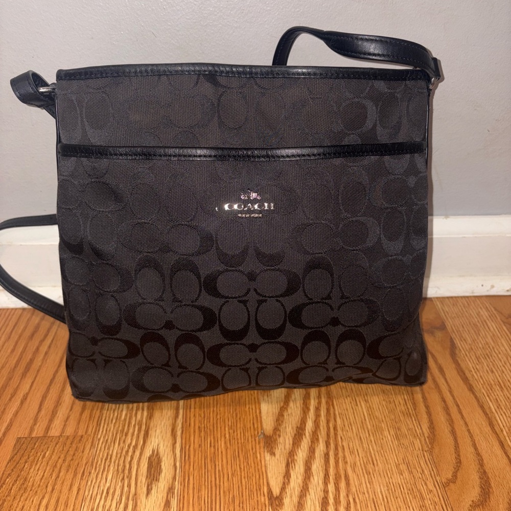 Coach Black Signature Messenger Bag